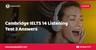 Cambridge IELTS 14 Listening Test 3 Answers